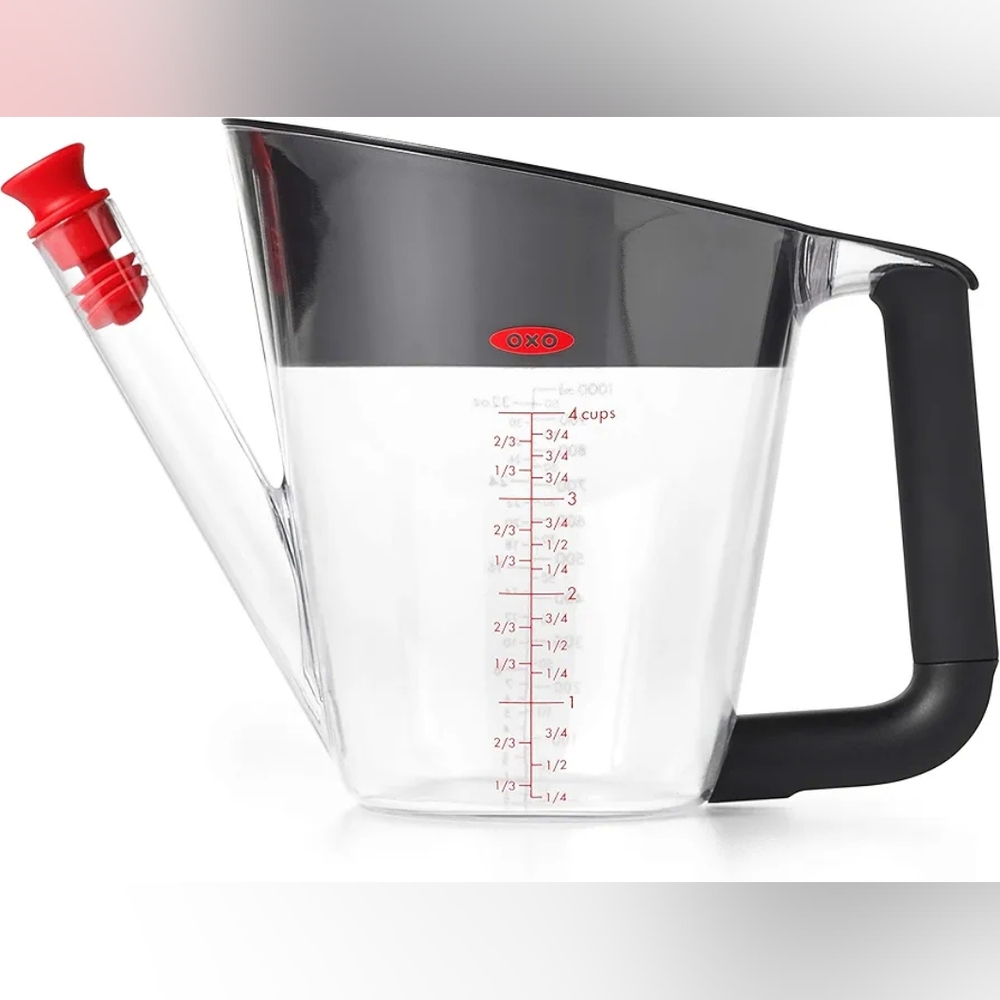 OXO Good Grips 4 Cup Fat Separator and Angled Turkey Baster Bundle